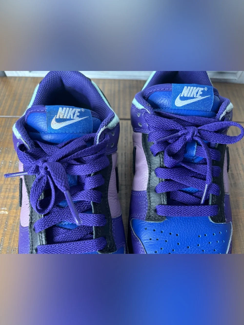 Nike Dunk Low By You Custom Purple Black Mint Green Sneakers Women’s Size 5.5